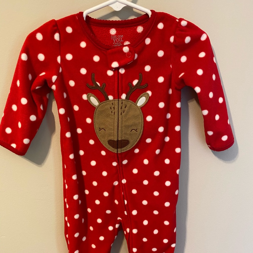 Christmas PJs girls reindeer